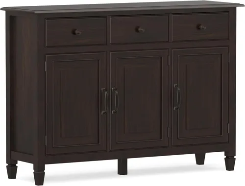 Vista 29 de SIMPLIHOME Connaught - Armario de madera maciza de 60 pulgadas de ancho, color negro