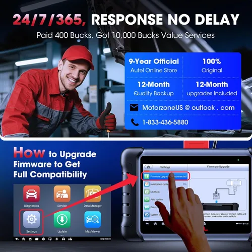 Vista 9 de Autel MaxiCOM MK808 OBD2 herramienta de diagnóstico con todas las funciones de servicio y sistema incluso reajuste de aceite, EPB, BMS, SAS, DPF
