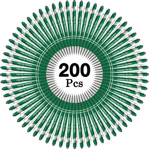 Vista 23 de Hasta 500 bolígrafos personalizados a granel con logotipo de mensaje de nombre comercial, bolígrafos grabados personalizados con lápiz óptico
