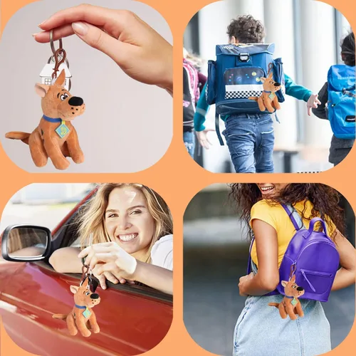 Vista 8 de Scoooby Doo - Llavero de felpa de 6 pulgadas para bolsa, mochila, animal de peluche, regalo de perro, relleno de calcetines para niños