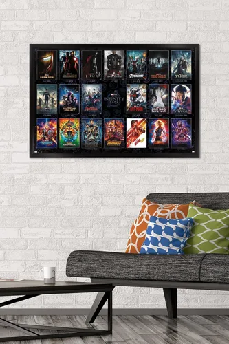 Vista 2 de Trends International Marvel Avengers: The Infinity Saga - Póster de pared de una hoja, 34 pulgadas de largo x 22.4 pulgadas, versión enmarcada