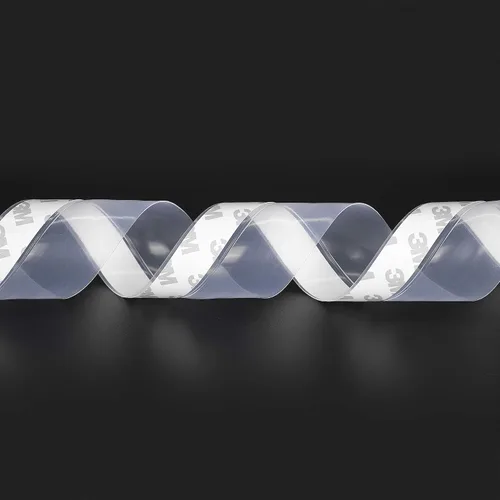 Vista 6 de TAROSE - Tira de sellado de silicona para puerta y ventana, transparente, 16 pies de largo (ancho 25 mm) Shower Door Seal Strip, Adhesive Silicone