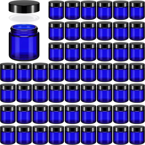Vista 10 de Norme 24 Frascos de Vidrio de 4 oz con Tapas Herméticos Redondos a Prueba de Fugas Frascos Cosméticos Vacíos con Revestimientos Internos en la Tapa