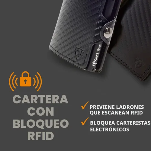 Vista 8 de Conceal Plus - Cartera desplegable para hombre Tarjetero delgado de metal con bloqueo RFID Cartera de expulsión automática de tarjetas Cartera