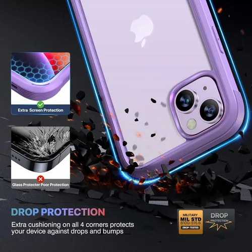 Vista 740 de DIACLARA - Funda transparente compatible con iPhone XR 6.1 pulgadas 2018