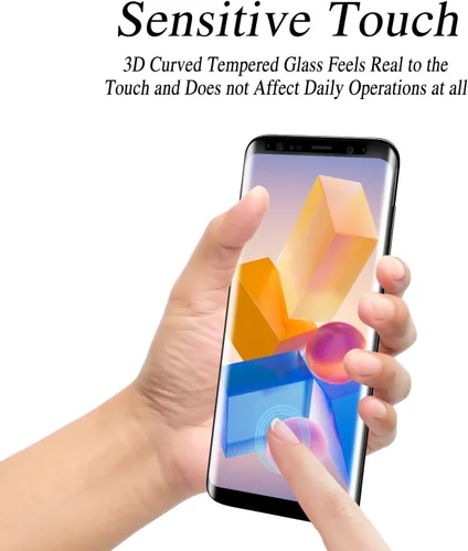 Vista 3 de MAYtobe 2-Pack Screen Protector for Samsung Galaxy S9 Plus, Galaxy S9+ Tempered Glass, 3D curved, No bubbles, Scratch-resistant, Easy to install