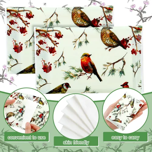 Vista 3 de Geyee 50 paquetes de pañuelos faciales para viajes, paquetes de bolsillo desechables para invitados a bodas, viajes, escuela, bolsos, suministros