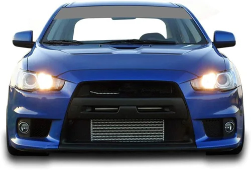 Vista 2 de Tira adhesiva parasol para parabrisas compatible con Mitsubishi EVO X 2007-2016, Negro