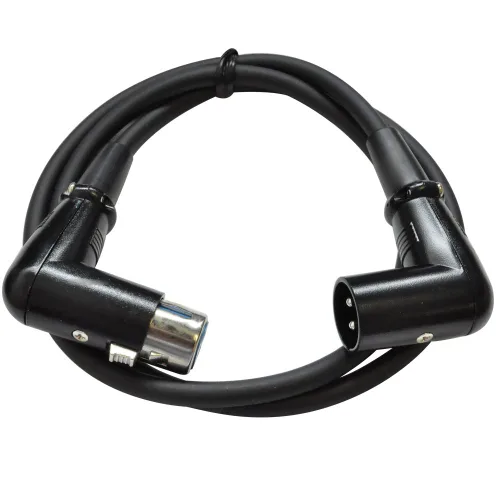 Vista 5 de Seismic Audio SARAX1 Nuevo cable de conexión XLR a XLR en ángulo recto de 1 pie
