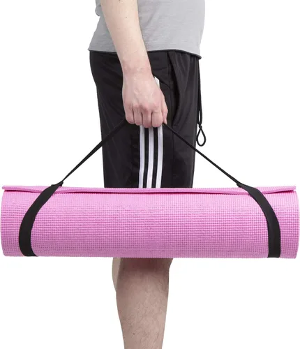 Vista 8 de Tapete multiusos para yoga y ejercicios, con correa de transporte, alta densidad, antidesgarros, YOGAPVC-PUR de Mind Reader