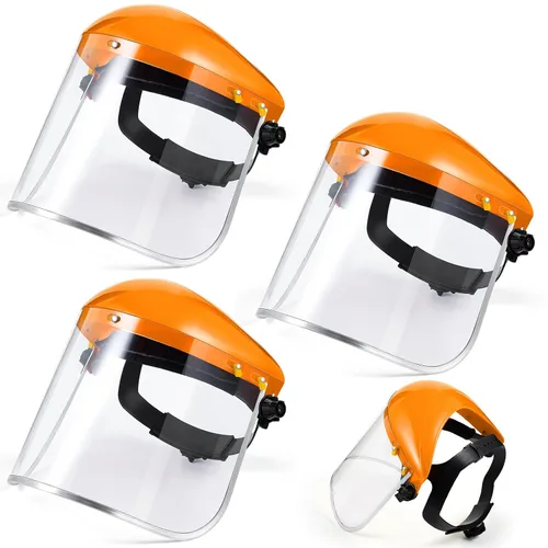 Vista 7 de Copkim Paquete de 3 Protectores Faciales Super Seguros para Rectificado. Protector Facial Transparente para Rectificado y Corte. Resistente a