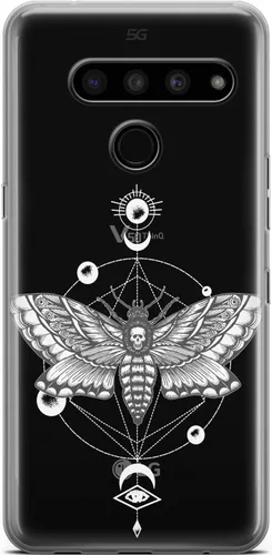 Vista 12 de Mertak Clear Phone Case Compatible with LG Stylo 6 5 4 K61 K51S K41S K30 K20 Q70 Q60 Design Abstract Lightweight TPU Cover Slim Flexible Girls