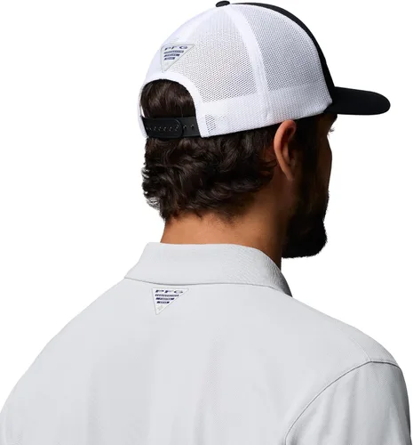Vista 4 de Columbia Malla PFG unisex 3D elástica en la parte trasera Soldadura negra/multicolor