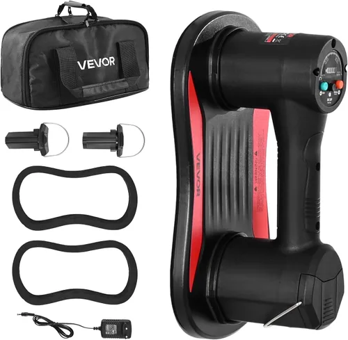 Vista 9 de VEVOR Ventosa eléctrica al vacío, capacidad máxima de elevación de 375 libras, elevador de vidrio al vacío con pantalla digital, herramienta