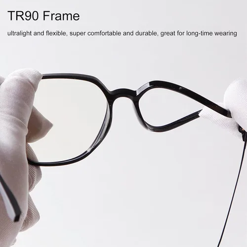 Vista 3 de Fashion TR90 Frame Blue Light Blocking Glasses Computer Glasses for Women Men