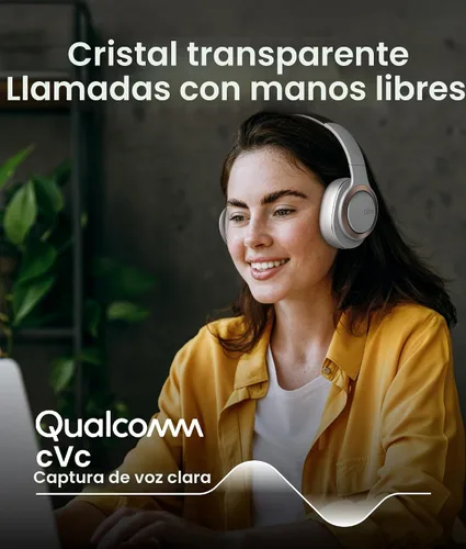 Vista 4 de Cleer Audio Enduro ANC Auriculares con cancelación de ruido, color gris Gris claro