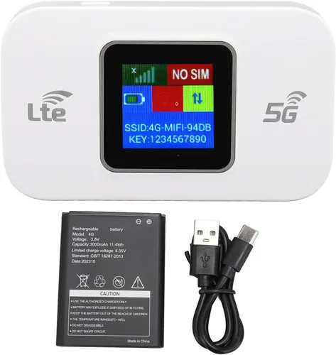 Vista 5 de 4G LTE WiFi Modem, 300Mbps High Speed Mobile WiFi Router with WPA WPA2 Encryption for Phone Tablet Laptop