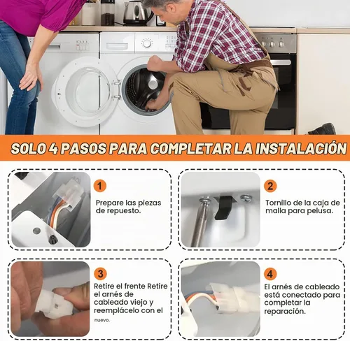 Vista 5 de Beaquicy - Interruptor para puerta de secadora 3406107, repuesto para secadora Whirlpool, Ken-more, Roper, Amana, Crosley (paquete de 6)