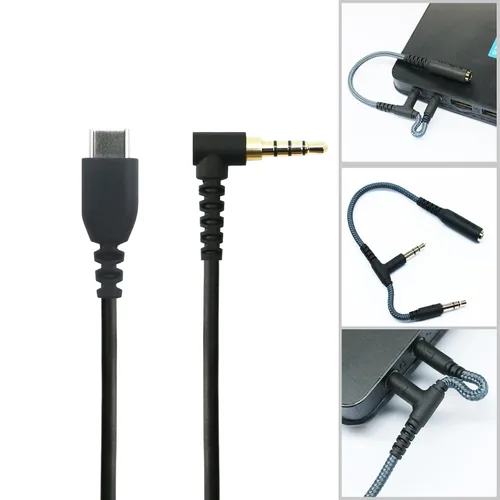 Vista 4 de NewFantasia Cable de audio de repuesto compatible con auriculares SteelSeries Arctis Nova 3 para juegos de 6.6 ft/6.6 pies