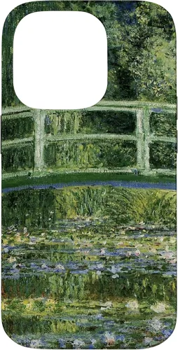 Vista 17 de Monets - Carcasa para iPhone 17 con diseño de lirios de agua y puente japonés