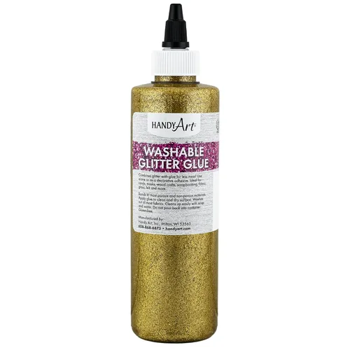Vista 10 de Handy Art Pegamento con purpurina lavable, juego de 8 colores, botella de 4 Juego de 8 x 4 oz