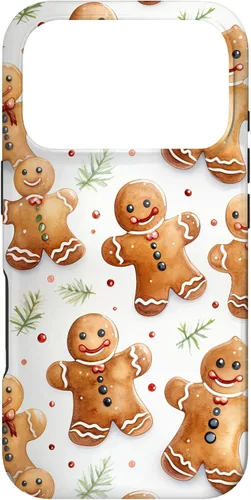 Vista 30 de Christmas Gingerbread Man Pattern for Girls Cute Xmas Baking Case for iPhone 17