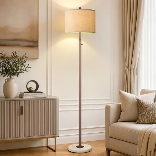 Vista 12 de Nintiue 【Actualizado】 Lámpara de pie regulable para sala de estar, bombilla LED de 11W incluida, lámpara de pie moderna, lámpara de pie alta