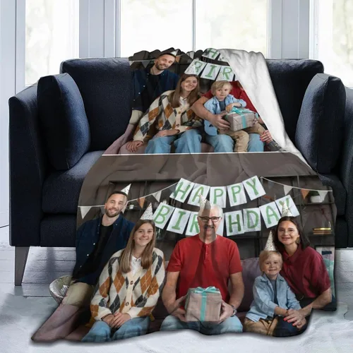 Vista 12 de Manta personalizada con fotos, texto, manta personalizada de collage de fotos, manta de franela personalizada, ropa de cama de cumpleaños, Navidad