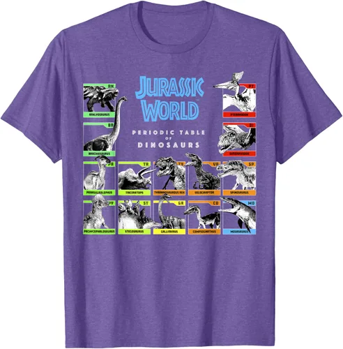 Vista 10 de Jurassic World Camiseta Periodic Table of Dinosaurs, Negro, S