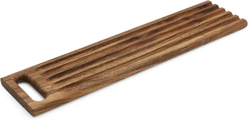 Vista 11 de Ironwood Gourmet 28330 Local 338 Bagel Miter, Madera de acacia, 7 x 5.5 x 2.5 pulgadas