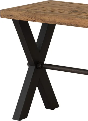 Vista 8 de Cortesi Home Austin - Mesa consola, madera maciza recuperada con patas de madera negra, pino miel