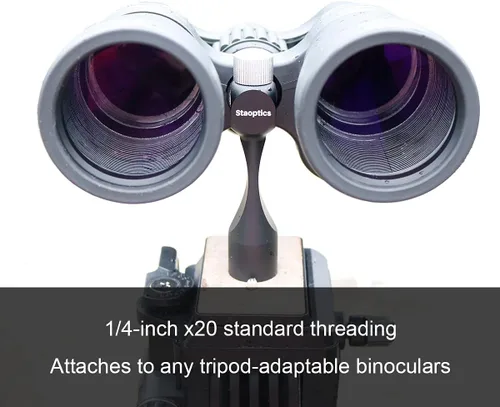 Vista 12 de Adaptador binocular de tirador de liberación rápida de 1/4 a 20 pulgadas, accesorios de montaje universal desmontable para 8 x 40 8 x 42 10 x 50 10