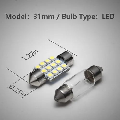 Vista 3 de Marsauto DE3175 Bombilla LED de 31 mm para luz interior de cúpula de mapa de puerta de cortesía para coche 1.22 pulgadas DE3021 DE3022 Bombillas