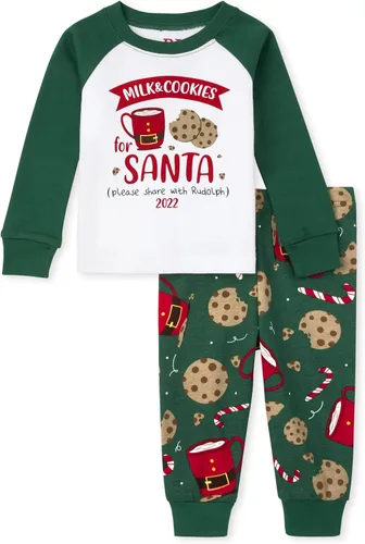 Vista 3 de The Children's Place Baby Christmas Pajamas, Cotton