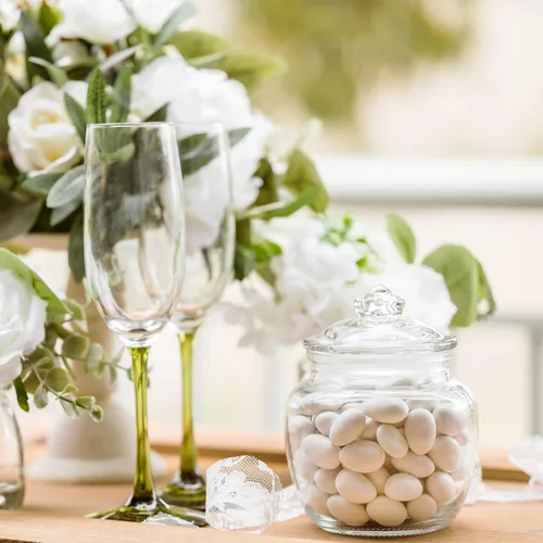 Vista 3 de Sconza Almendras Jordan Almendras de California con revestimiento de caramelo blanco Dulces de boda, bebé, despedida de soltera Fabricado