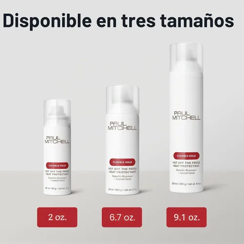 Vista 8 de Paul Mitchell Hot Off The Press Heat Protectant, Humidity Resistance, Flexible Hold + Natural Finish, For All Hair Types