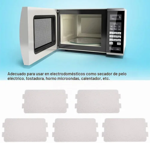 Vista 4 de 5 piezas de cubierta de guía de ondas, horno de microondas universal, placa de mica, piezas de reparación para el hogar, cocina, oficina