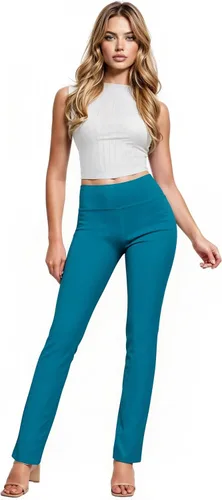 Vista 11 de Hybrid & Company - Pantalones de oficina Millennium ajustados con corte para bota para mujer 10768-negroblanco