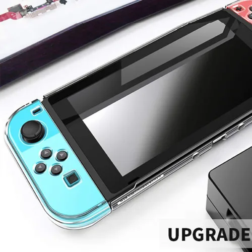 Vista 7 de Dockable Clear Case for Nintendo Switch, VANJUNN 3 in 1 Protective Case Cover for Nintendo Switch and Joy-Con Controller with Clear Grip Cover