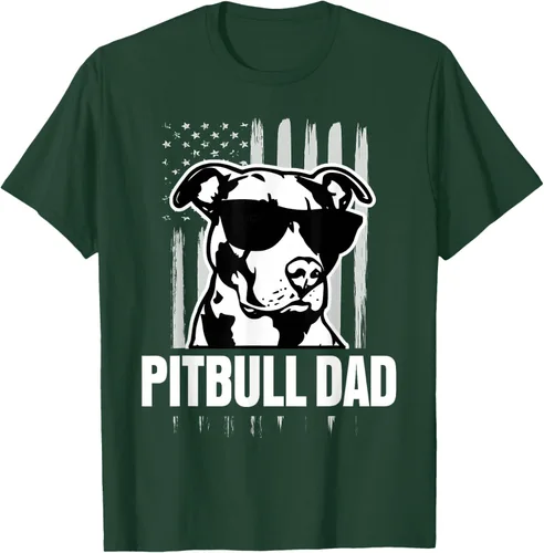 Vista 37 de Pitbull Dad - Camiseta para hombre con orgullo American Pit Bull Dog, Negro, S