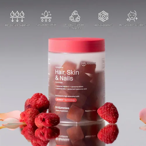 Vista 2 de Haroutine - Vitaminas para la piel y las uñas, gomitas de biotina para el crecimiento del cabello
