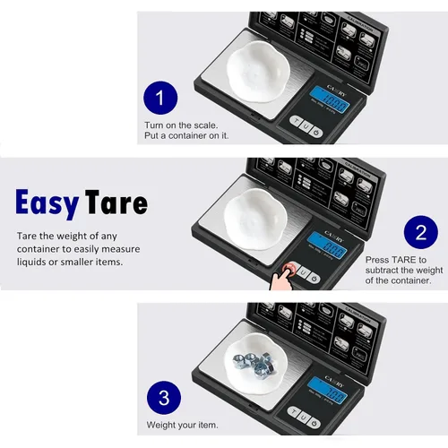 Vista 8 de CAMRY Báscula digital de bolsillo de 17.64 oz/0.00 oz, báscula digital pequeña, gramos, onzas, granos, báscula de hierbas, báscula de joyería