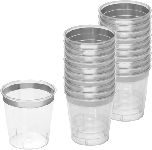 Vista 13 de Zappy 124 vasos de chupito de plástico neón, 1 oz, varios colores neón, desechables y reutilizables, sin BPA, perfectos para bodas, reuniones