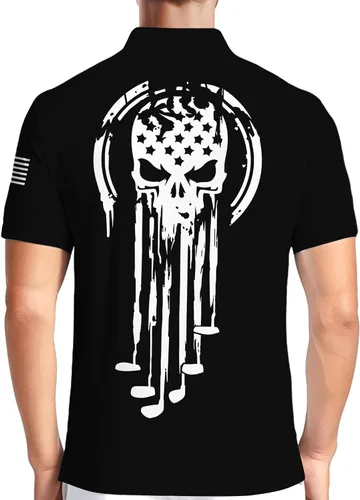 Vista 2 de HIVICHI Divertidas camisas de golf para hombre, diseño estampado loco, colorido, salvaje, novedoso, que absorbe la humedad, polo para hombre