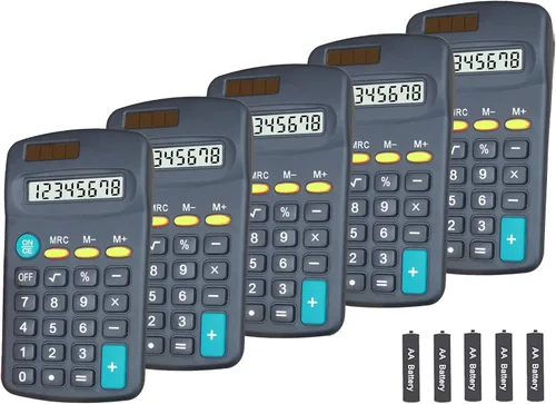 Vista 12 de Calculadora Básica de Doble Alimentación de 8 Dígitos para Escritorio (B, Juego de 30)