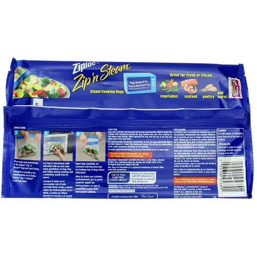 Vista 4 de S C JOHNSON WAX 95689 Zip 'N Steam bolsas de vapor, medianas, 10 unidades., Transparente, 1