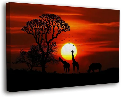 Vista 30 de SpiritualHands Máscaras africanas - Lienzo decorativo para pared, lienzo de dama africana, vibrante arte de pared africano hecho a mano