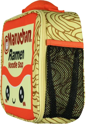 Vista 3 de Maruchan Ramen - Lonchera con aislamiento de cara feliz Kawaii