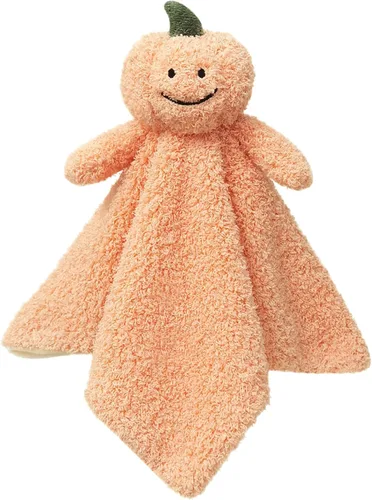 Vista 7 de Manta de seguridad suave de calabaza negra para bebé, manta de felpa con personaje de calabaza, regalo de baby shower/guardería, manta