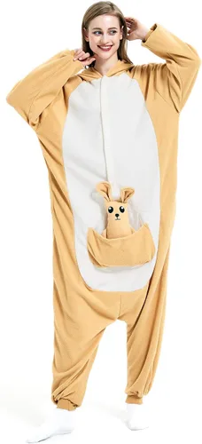 Vista 6 de III HHONS Onesies - Pijama de animales para mujereshombres, disfraz de adulto, Halloween, cosplay, ropa de dormir de Navidad para adolescentes
